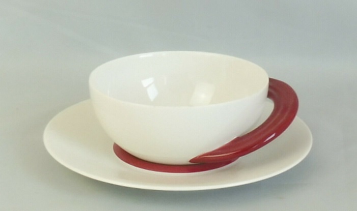 Rosenthal Cupola Rossa: Teetasse 2-tlg. 0,25 ltr. UT = 15,5 cm