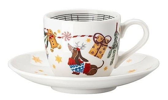 Hutschenreuther Sammelserie Weihnachtslieder - Morgen kommt der Weihnachtsmann: Espressotasse 2-tlg. 0,08 cm
