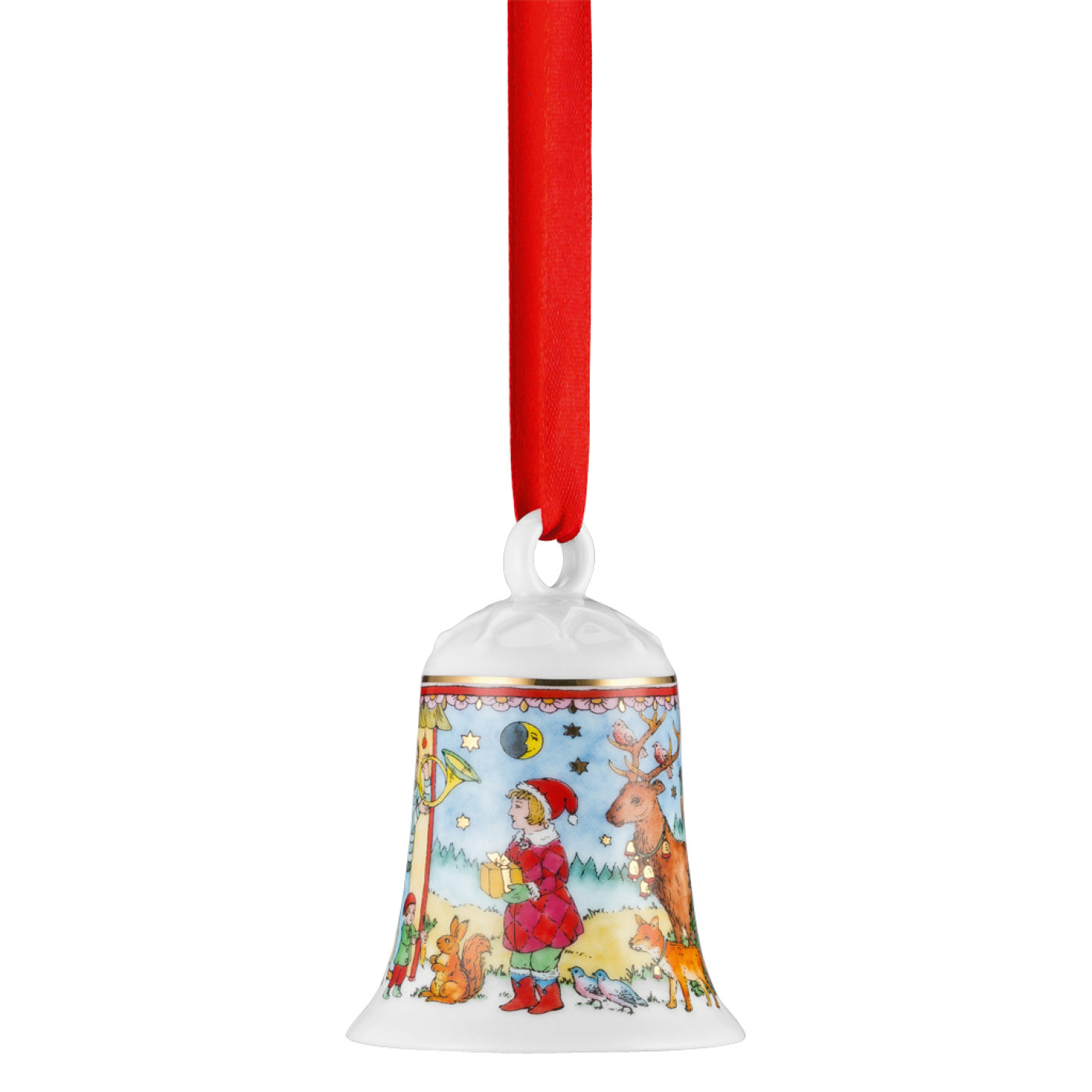 Hutschenreuther Weihnachtsglocken: Waldmusik 2016 Höhe 7 cm Durchmesser 5,5 cm OVP