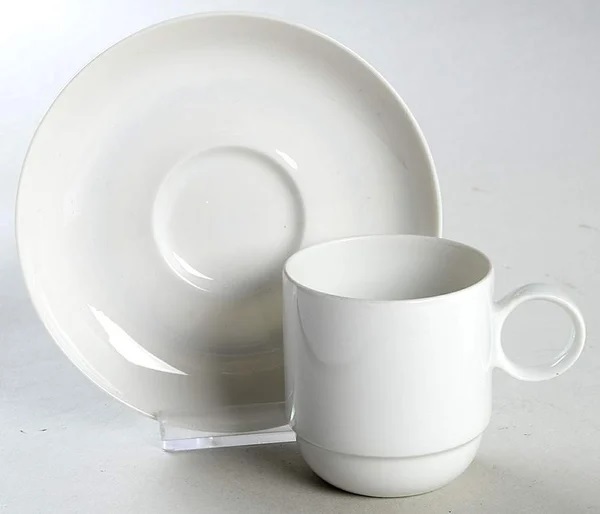 Rosenthal Duo Weiss: Kaffeetasse 2-tlg. Höhe = 7 cm Durchm. oben = 6,7 cm UT = 13,5 cm