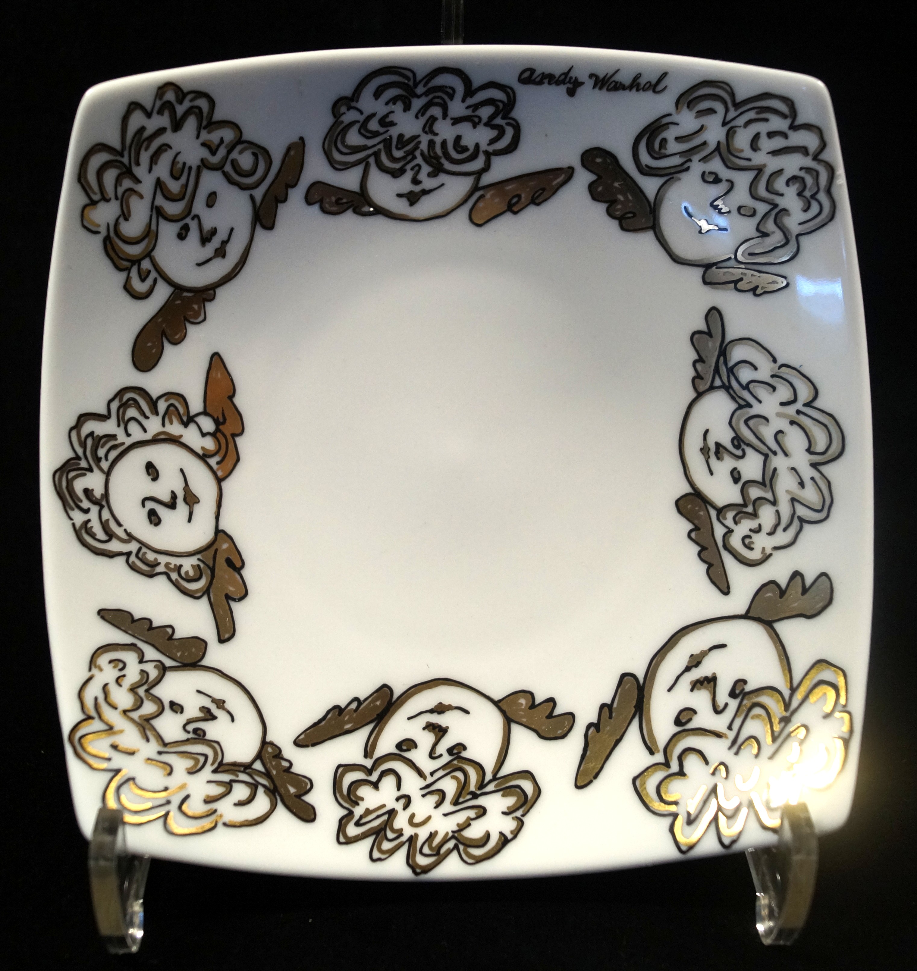 Rosenthal Andy Warhol-Collection Golden Angels X-Mas: Schale 14 cm (als Ascher benutzbar) im Geschenkkarton