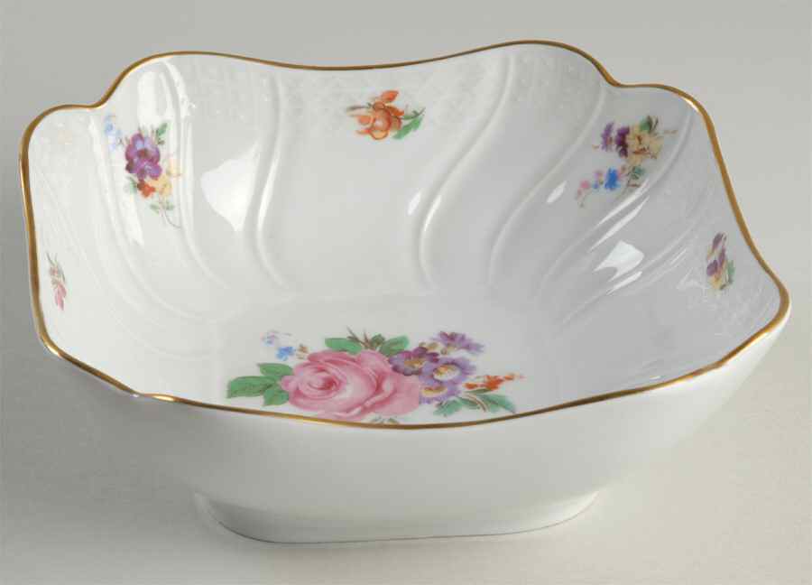 Hutschenreuther Dresden Moritzburg: Schüssel eckig 22 cm diagonal 26 cm Hutschenreuther Dresden Moritzburg: Schüssel eckig 22 cm diagonal 26 cm