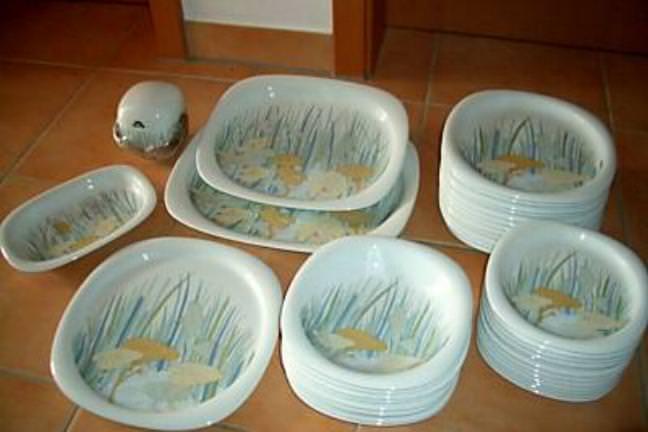 Rosenthal Suomi Roseau: Platte eckig 33 cm Rosenthal Suomi Roseau: Platte eckig 33 cm