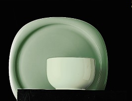 Rosenthal Suomi Rangoon Celadon grün: Platte rund 32 cm (=Platzteller, Kuchenplatte, Tortenplatte)