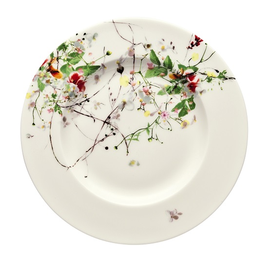 Rosenthal Brillance Fleurs Sauvages: Frühstücksteller 19 cm / Fahne Rosenthal Brillance Fleurs Sauvages: Frühstücksteller 19 cm / Fahne