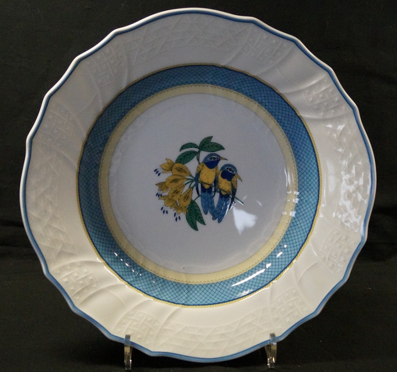 Hutschenreuther Dresden Elysée: Suppenteller 23,5 cm - Azur mit Colibri Hutschenreuther Dresden Elysée: Suppenteller 23,5 cm - Azur mit Colibri