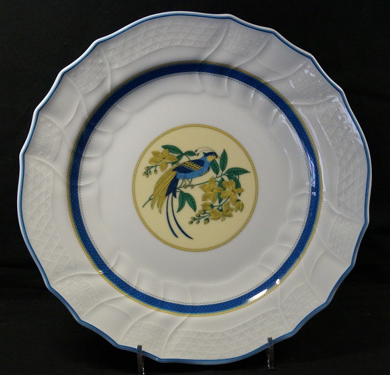 Hutschenreuther Dresden Elysée: Speisteller 27 cm - Bleu mit Colibri Hutschenreuther Dresden Elysée: Speisteller 27 cm - Bleu mit Colibri