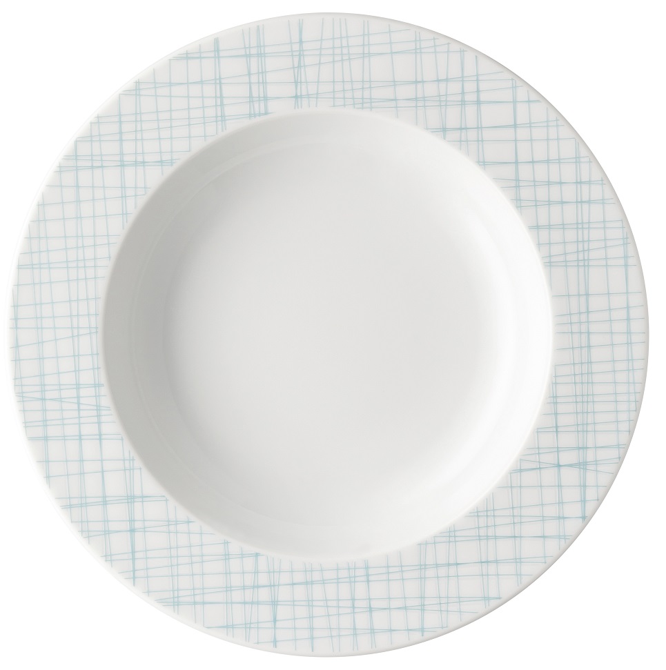 Rosenthal Mesh Line Aqua: Teller tief 23 cm mit Fahne Rosenthal Mesh Line Aqua: Teller tief 23 cm mit Fahne