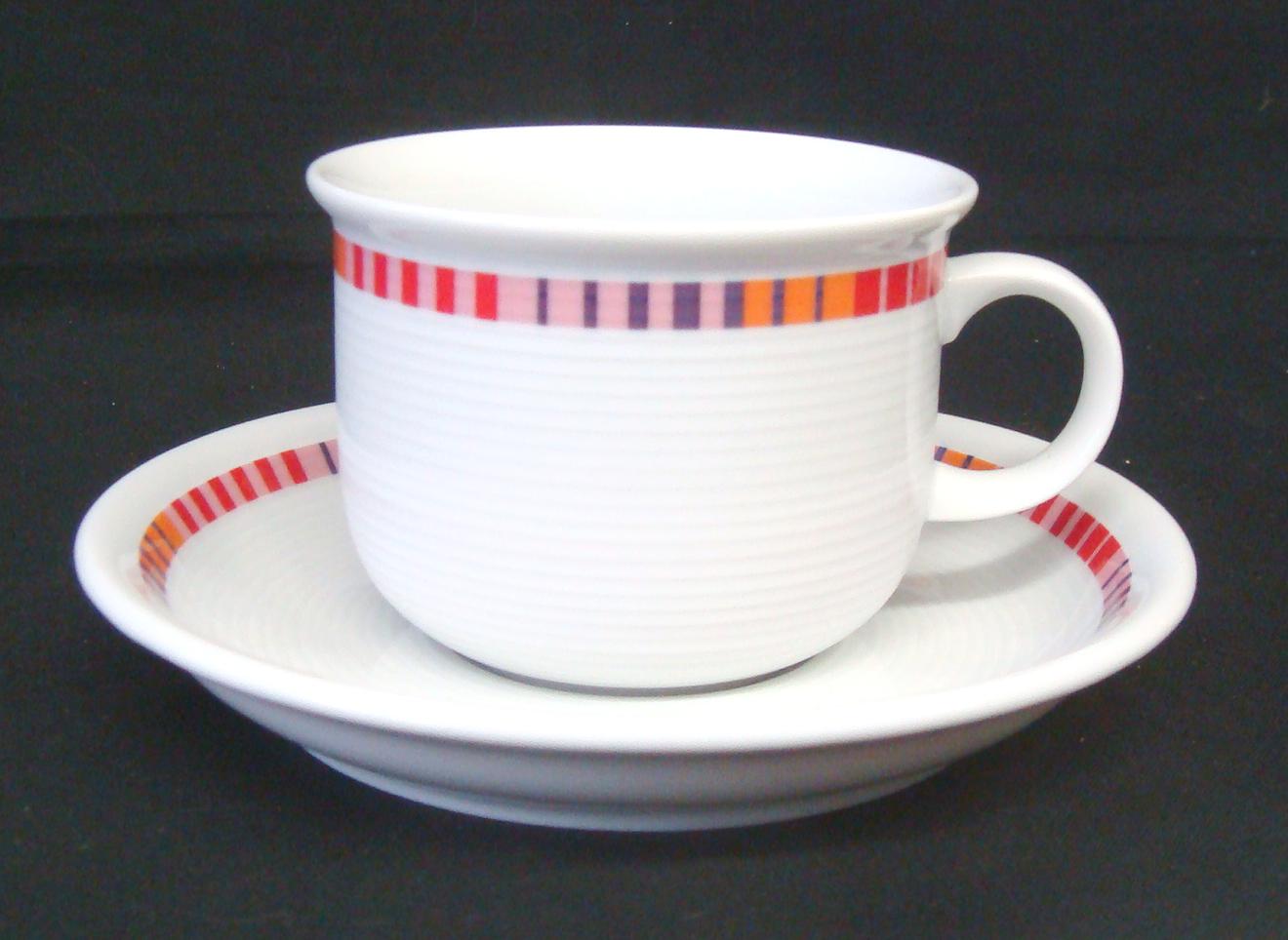 Thomas Trend Red Stripy: Kaffeetasse 2-tlg. 0,18 ltr UT = 14 cm