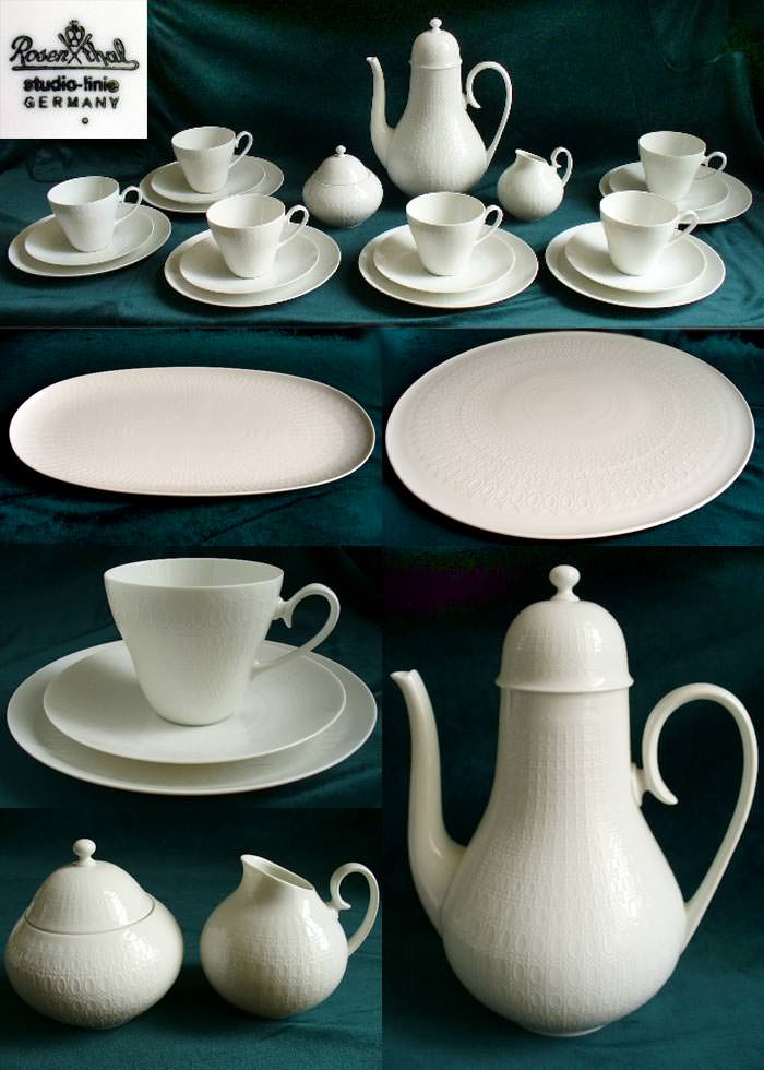 Geschirrtruhe Jutta Simon Rosenthal Romanze in Weiss Weiß