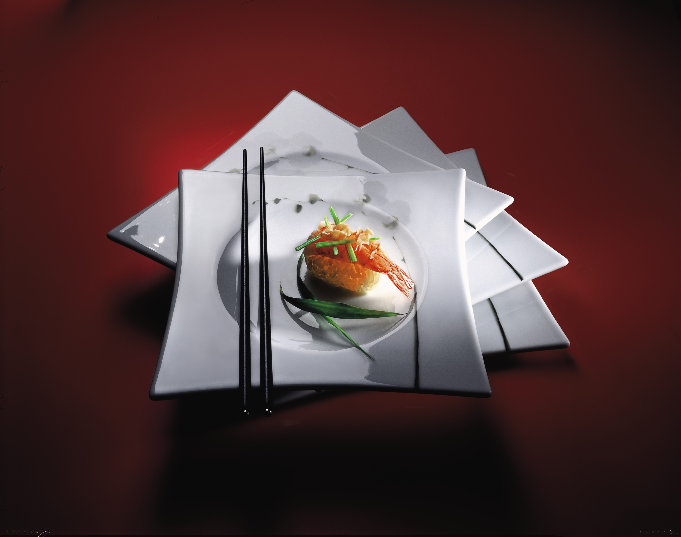 Rosenthal Suomi Rangoon - White Orchid: Sushiteller 20 x 20 cm Rosenthal Suomi Rangoon - White Orchid: Sushiteller 20 x 20 cm