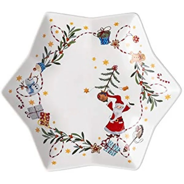 Hutschenreuther Sammelserie Weihnachtslieder - Morgen kommt der Weihnachtsmann: Sternschale 24 cm Hutschenreuther Sammelserie Weihnachtslieder - Morgen kommt der Weihnachtsmann: Sternschale 24 cm