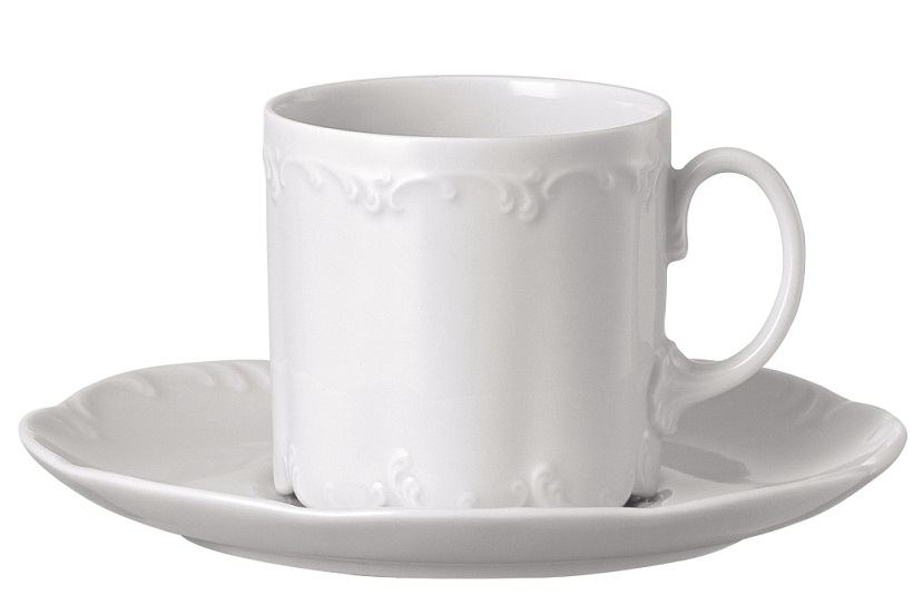 Rosenthal Monbijou Weiss - Weiß: Espressotasse 2-tlg. 0,11 ltr. UT = 13 cm