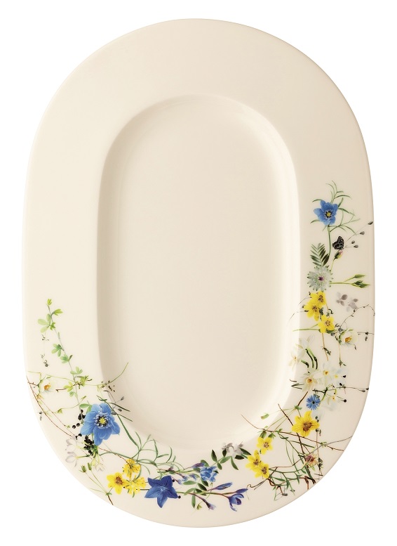 Rosenthal Brillance  Fleurs des Alpes: Platte 34 cm (34 x 24 cm) Rosenthal Brillance  Fleurs des Alpes: Platte 34 cm (34 x 24 cm)