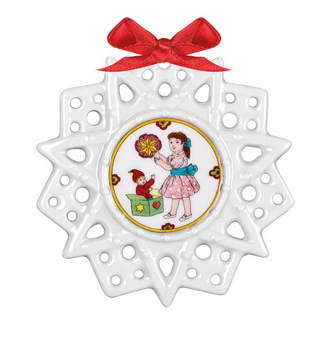 Hutschenreuther Schmucksterne: Schmuckstern Weihnachtswichtel Hutschenreuther Schmucksterne: Schmuckstern Weihnachtswichtel