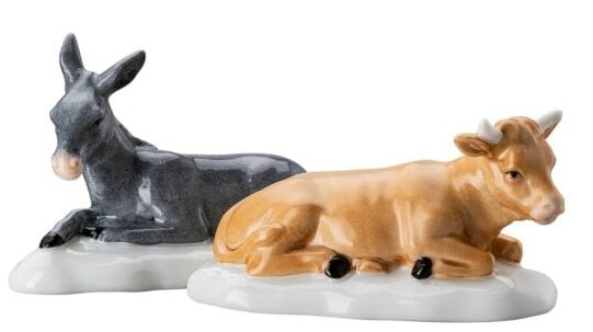 Hutschenreuther Weihnachtskrippe: Set Ochse und Esel  Hutschenreuther Weihnachtskrippe: Set Ochse und Esel