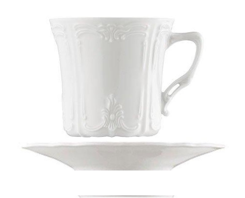 Hutschenreuther Baronesse Weiss: Kaffeetasse 2-tlg. 0,20 lt. UT = 15 cm