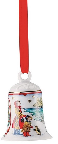 Hutschenreuther Weihnachtsglocken: Südpol 2017 Höhe 7 cm Durchmesser 5,5 cm OVP