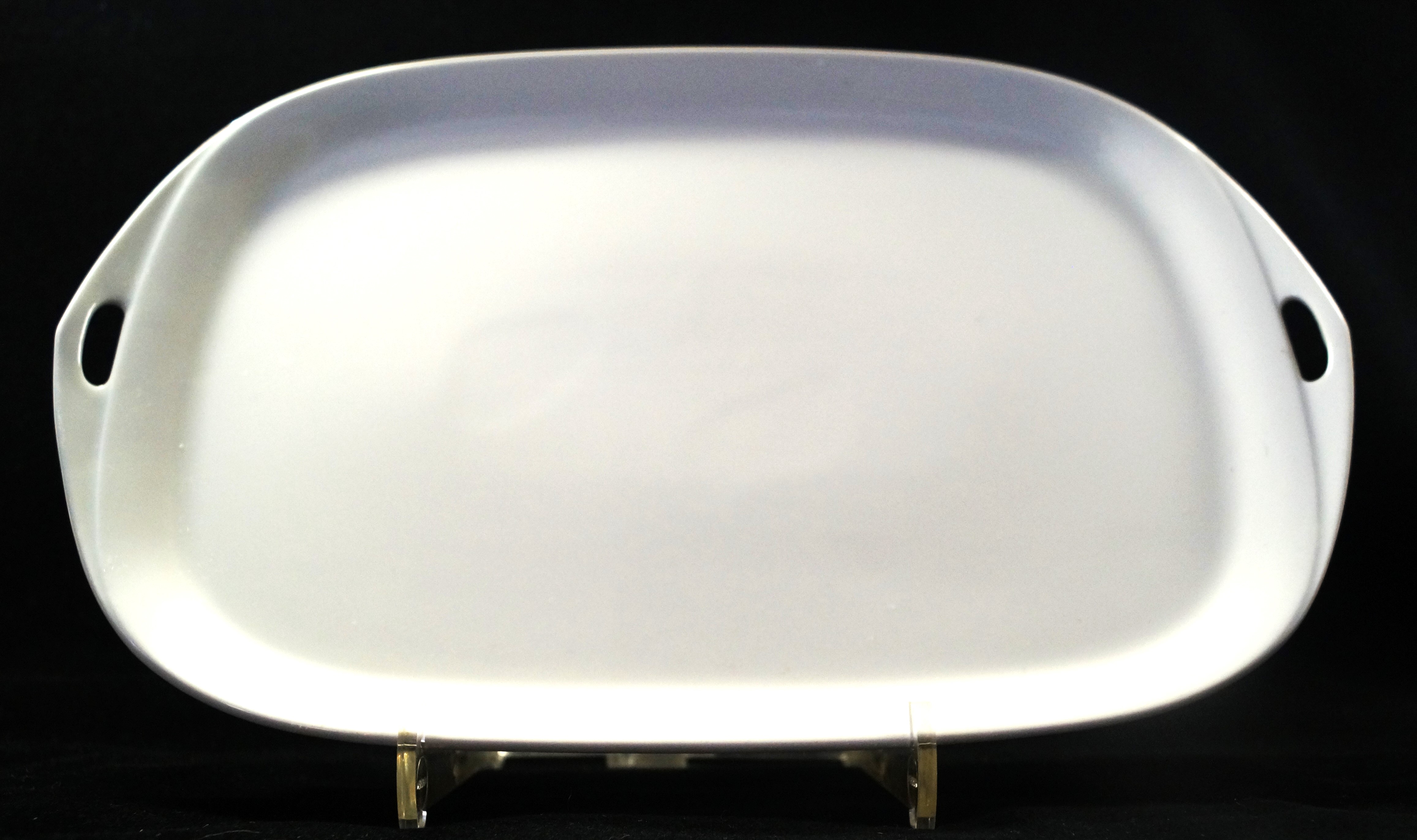 Rosenthal Donatello Weiss - Weiß: Platte rechteckig mit Handhaben 29,5 x 19,5 cm