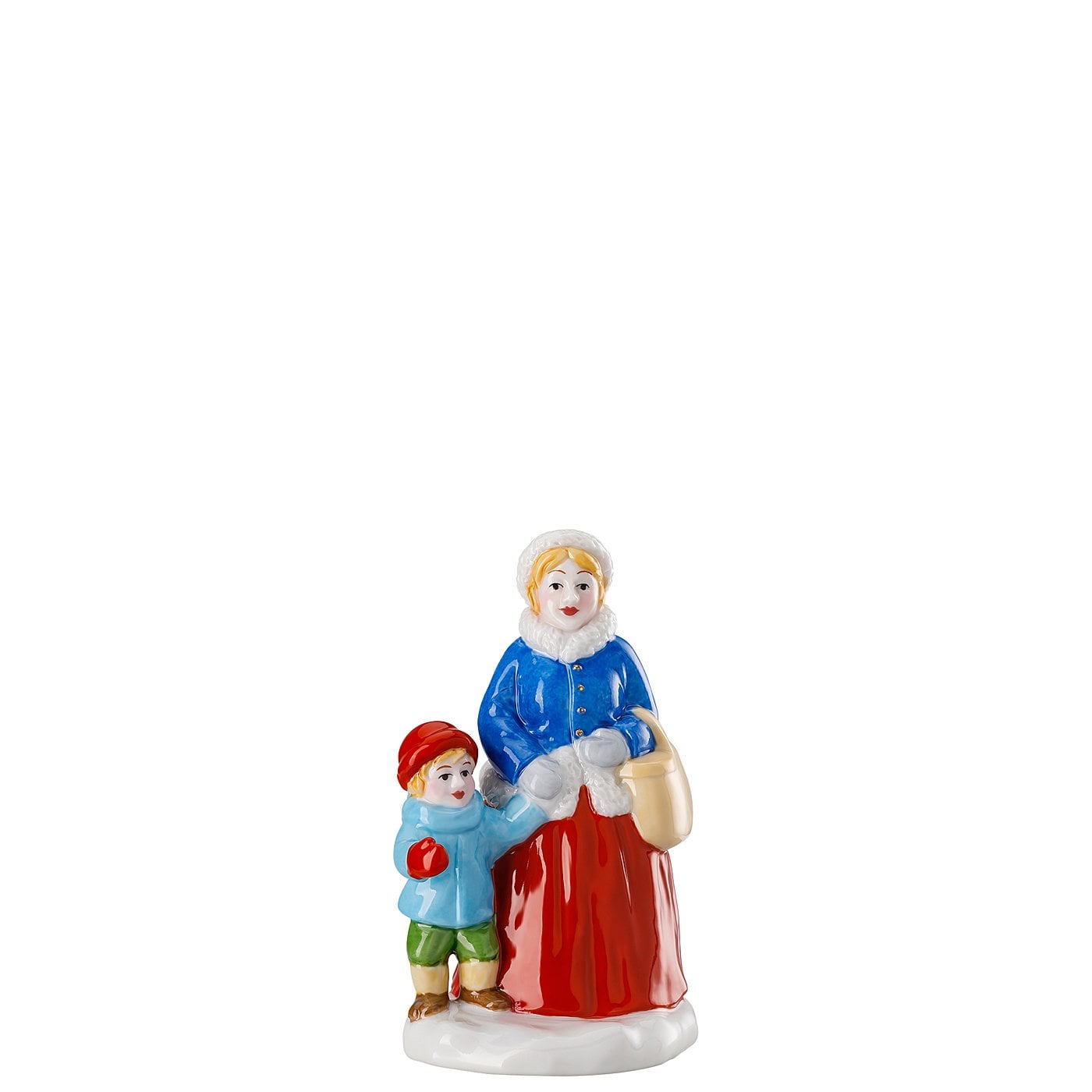 Hutschenreuther Sammelkollektion 2020 Weihnachtsbäckerei / Weihnachtsmarkt - Figuren: Mutter mit Kind (6,3 x 5,2 x 9,5 cm) Künstler Renáta