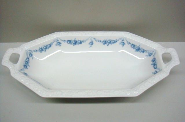 Rosenthal Maria Rosenkante Blau: Brotkorb 37 x 18,5 