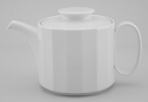 Rosenthal Polygon Weiss - Weiß: Teekanne 1,05 ltr. - mit flachen Deckelknopf!