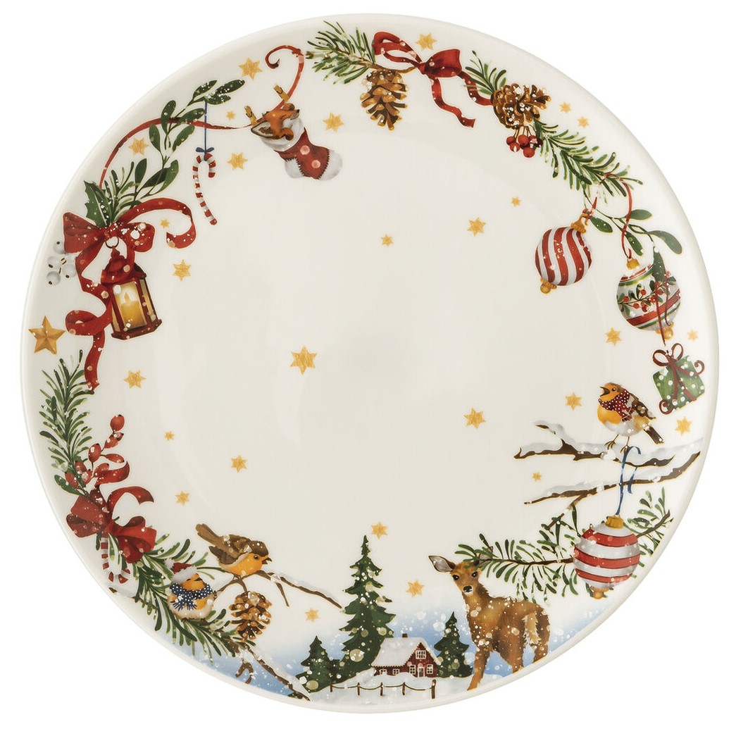 Hutschenreuther Sammelserie 2022 Weihnachtslieder Leise rieselt der Schnee: Teller flach 22 cm