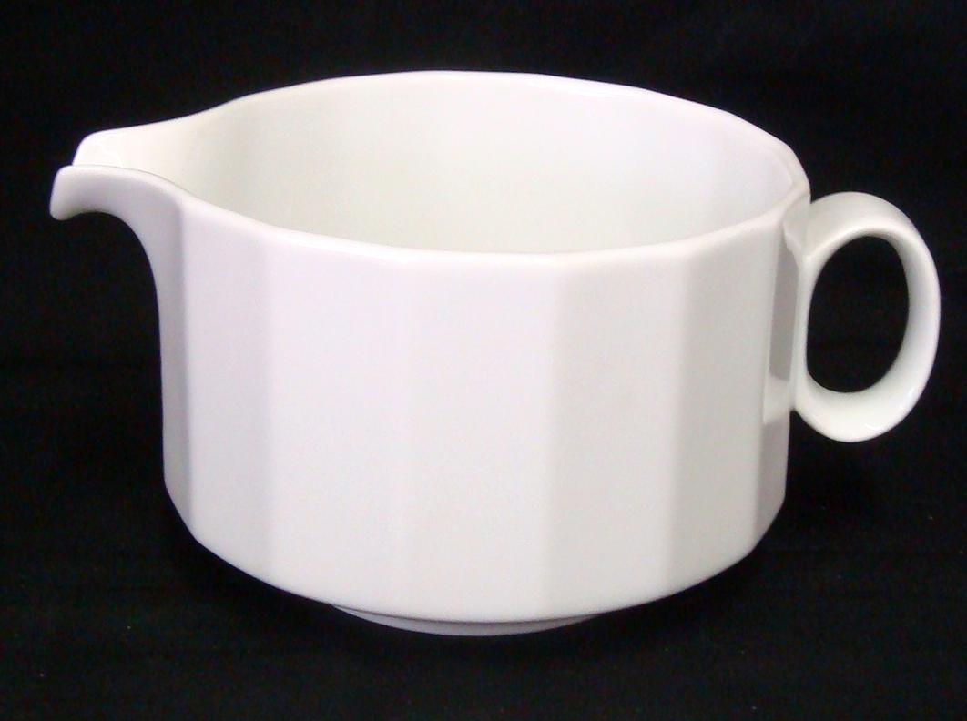 Rosenthal Polygon Weiss - Weiß: Sauciere Oberteil 0,45 Durchmesser: 11 cm Höhe: 7,5 cm