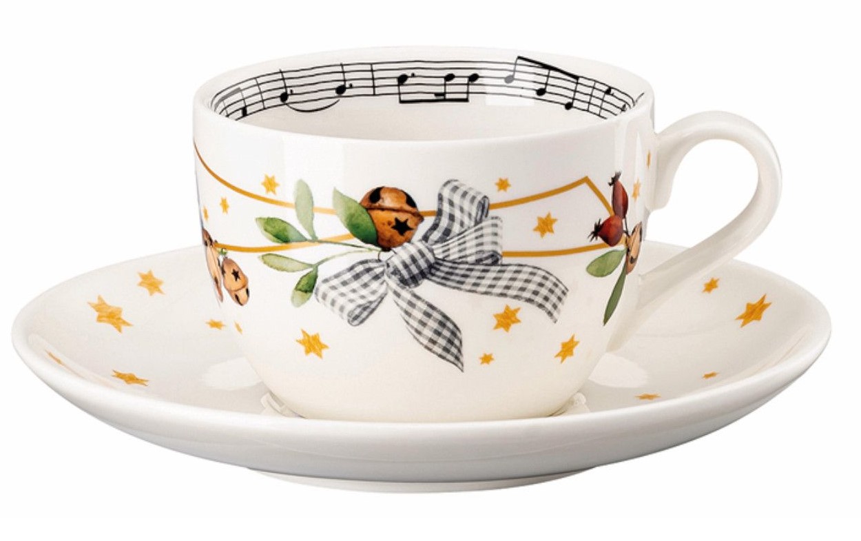 Hutschenreuther Sammelserie Weihnachtslieder 2024 Süßer die Glocken nie klingen: Cappuccinotasse 2-tlg. 0,22 ltr.  Hutschenreuther Sammelserie Weihnachtslieder 2024 Süßer die Glocken nie klingen: Cappuccinotasse 2-tlg. 0,22 ltr.