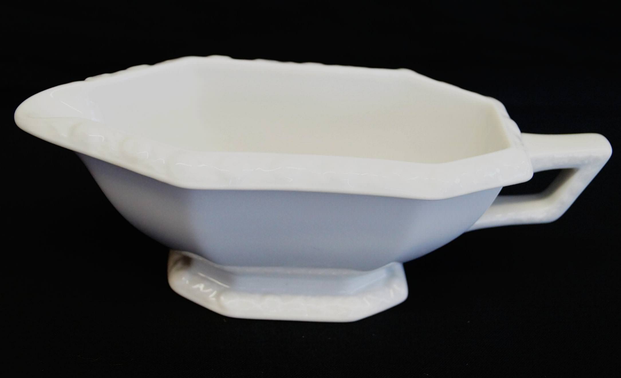 Rosenthal Maria Weiss: Buttersauciere groß - L = 18 cm B = 7 cm H = 6,3 cm