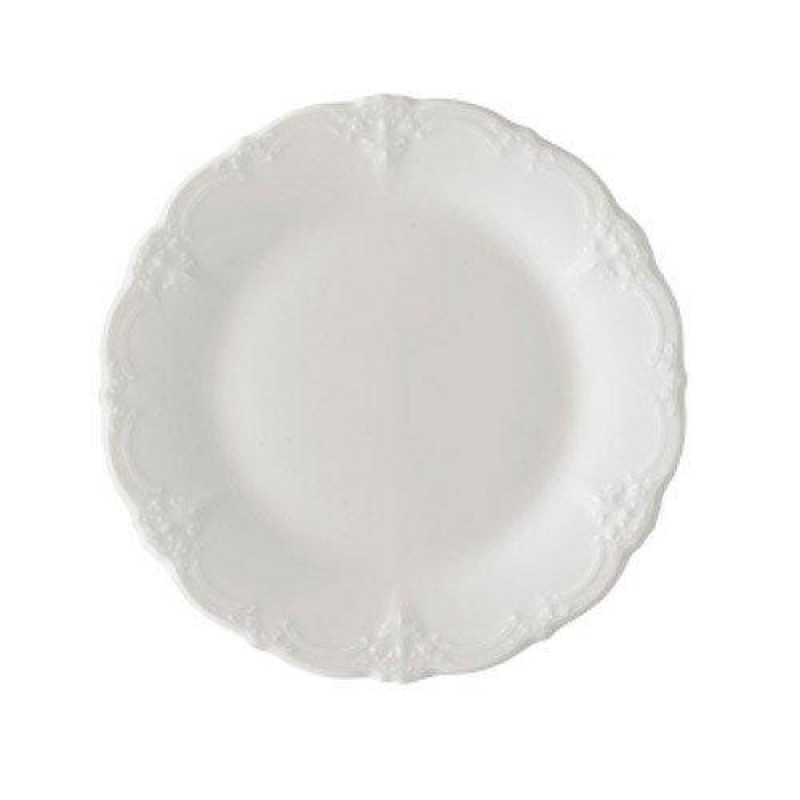 Hutschenreuther Baronesse Weiss: Brotteller 17 cm mit Fahne Hutschenreuther Baronesse Weiss: Brotteller 17 cm mit Fahne