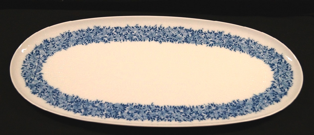 Rosenthal Romanze Benares: Königskuchenplatte / Stollenplatte 36 x 16 cm Rosenthal Romanze Benares: Königskuchenplatte / Stollenplatte 36 x 16 cm