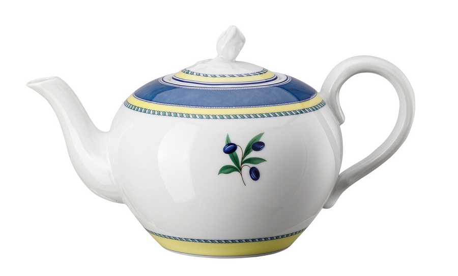 Hutschenreuther Medley: Teekanne für 12 Personen, H: 14,7 cm B: 15,7 cm L: 25,7 cm Durchm.: 25,70 cm, Fassungsvermögen: 1.35 l