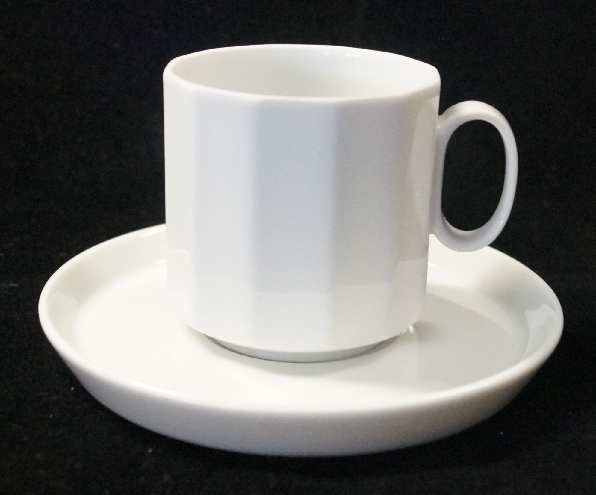 Rosenthal Polygon Weiss - Weiß: Mokka-/Espressotasse 2-tlg. 0,11 ltr. 5,5 cm hoch, Ø 5,5 cm