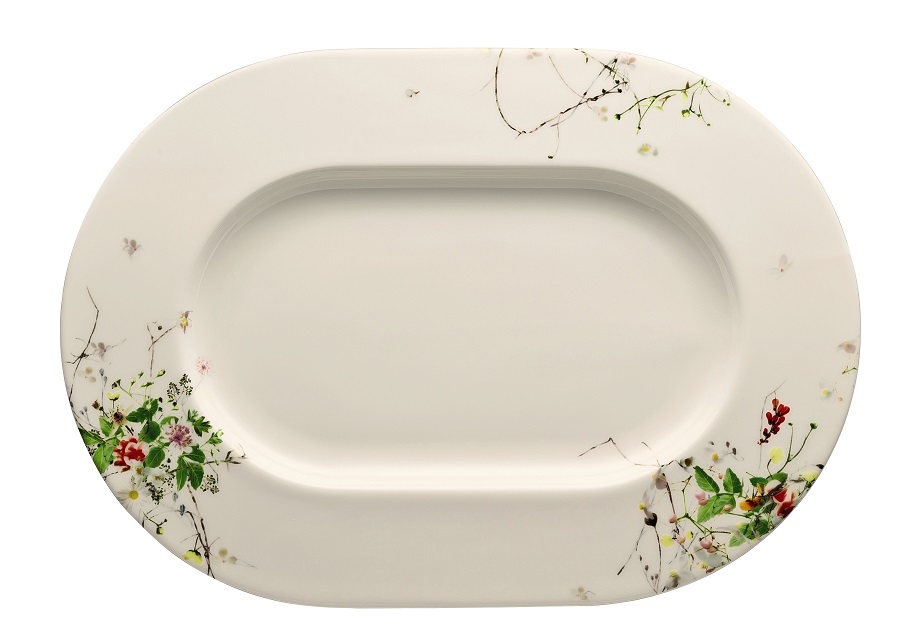 Rosenthal Brillance Fleurs Sauvages: Platte 34 cm (34 x 24 cm) Rosenthal Brillance Fleurs Sauvages: Platte 34 cm (34 x 24 cm)