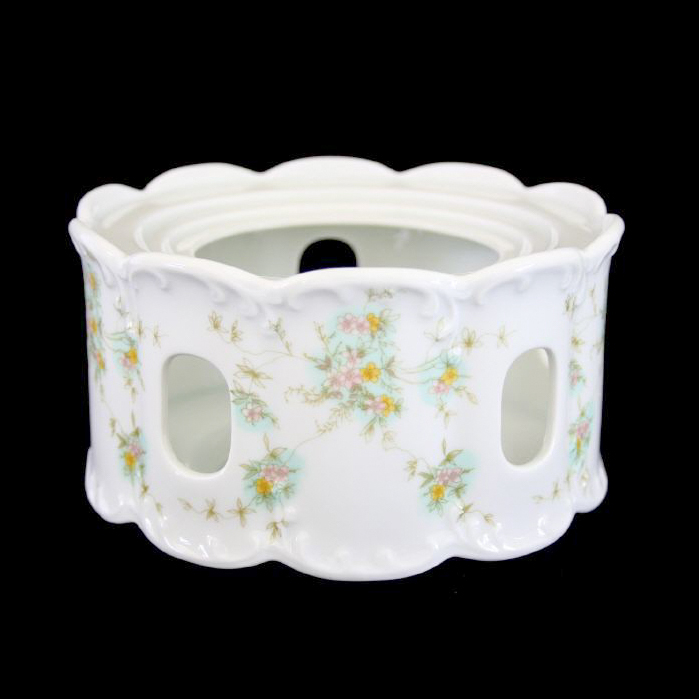 Rosenthal Monbijou Grüne Ranke: Stövchen Ø = 15 cm H = 8 cm