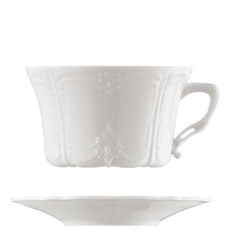 Hutschenreuther Baronesse Weiss: Teetasse 2-tlg. 0,22 ltr. UT= 15 cm