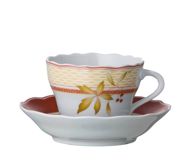 Hutschenreuther Medley New England: Kaffeetasse 2-tlg. Höhe: 6,7 cm Durchmesser = 8,5 cm UT mit Spiegel Hutschenreuther Medley New England: Kaffeetasse 2-tlg. Höhe: 6,7 cm Durchmesser = 8,5 cm UT mit Spiegel