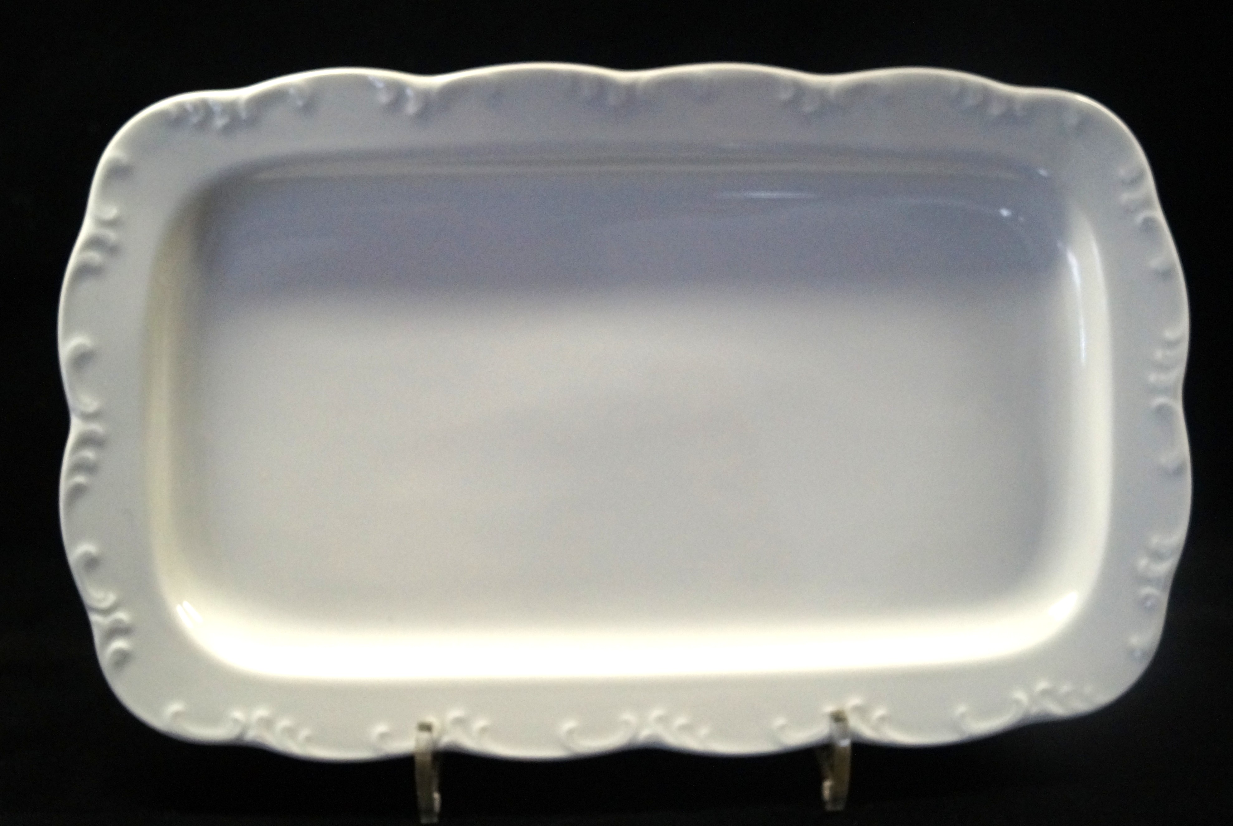 Rosenthal Monbijou Weiss - Weiß: Platte klein, Milch- und Zuckertableau 26,5 x 16 cm