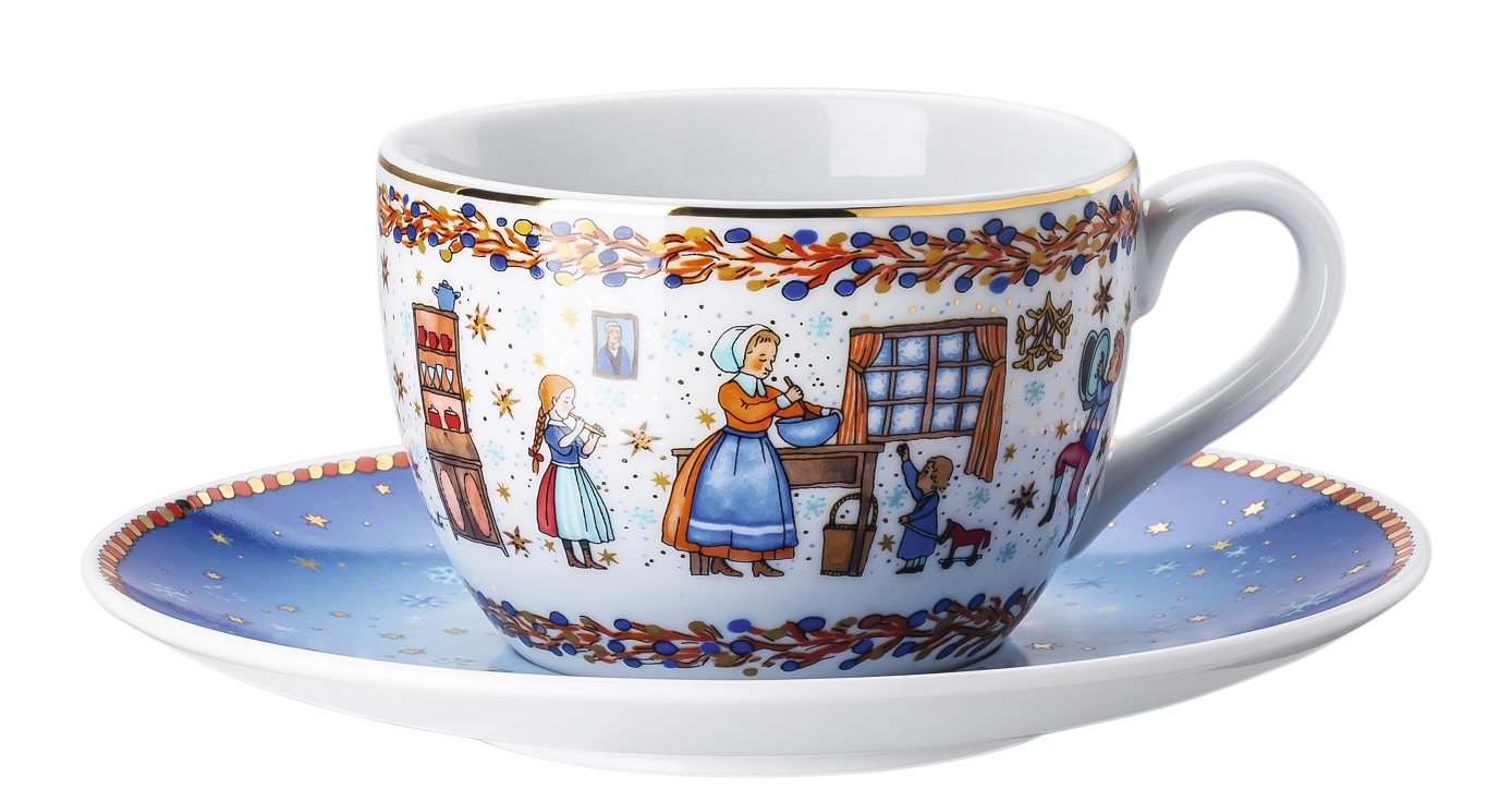 Hutschenreuther Sammelkollektion 2020 Weihnachtsbäckerei: Cappuccinotasse 2-tlg. 0,22 ltr. Ut = 16 cm Künstler Renàta