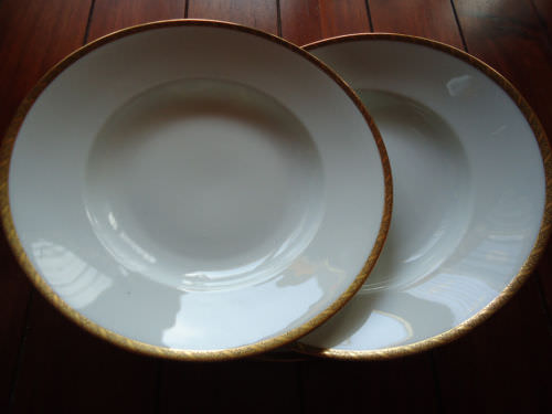 Rosenthal Josephine Rand gold/schwarz: Suppenteller 25 cm Rosenthal Josephine Rand gold/schwarz: Suppenteller 25 cm