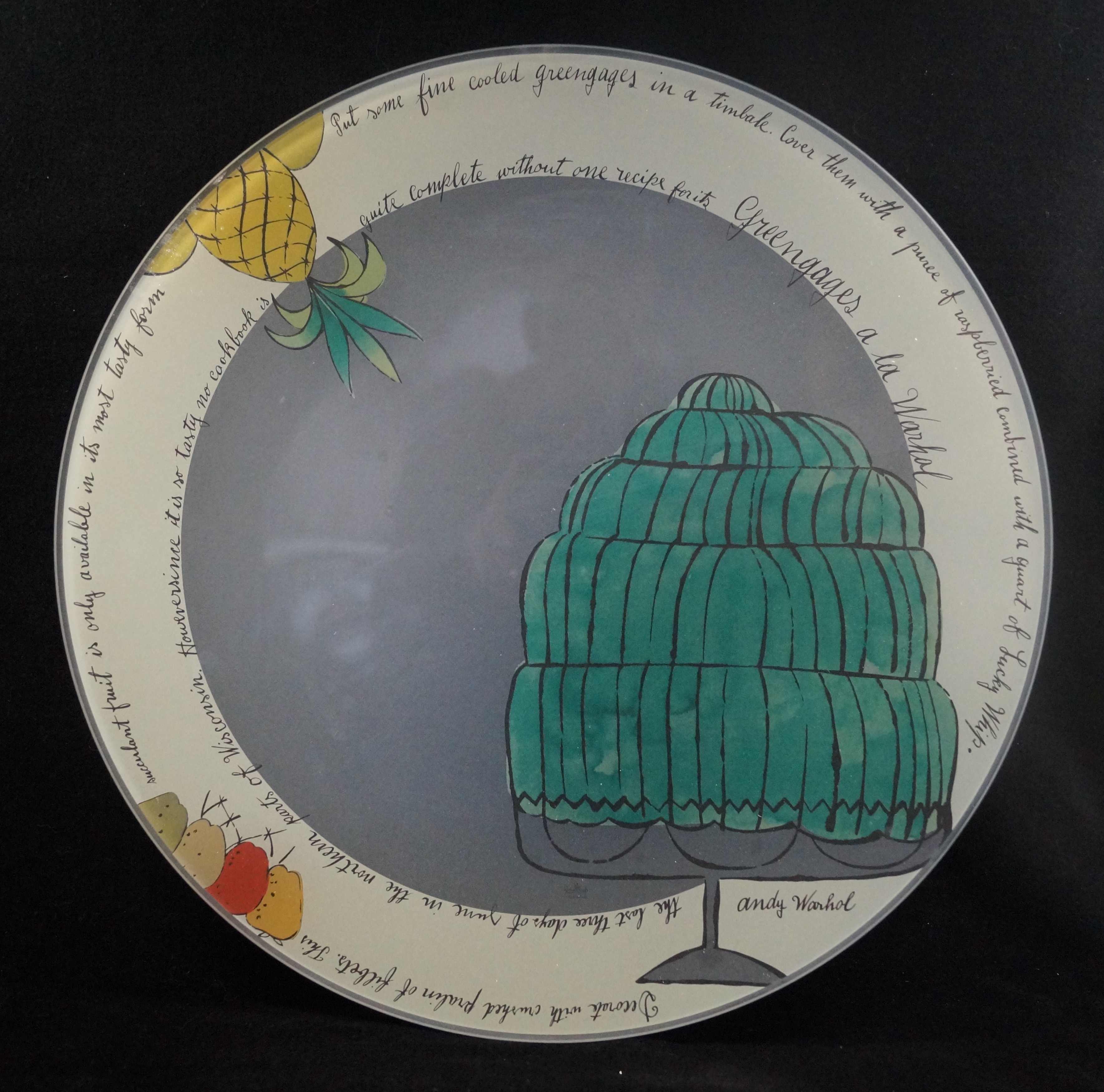 Rosenthal Andy Warhol: Künstlerteller 34 cm - So Sweet Greengages mit Originalverpackung