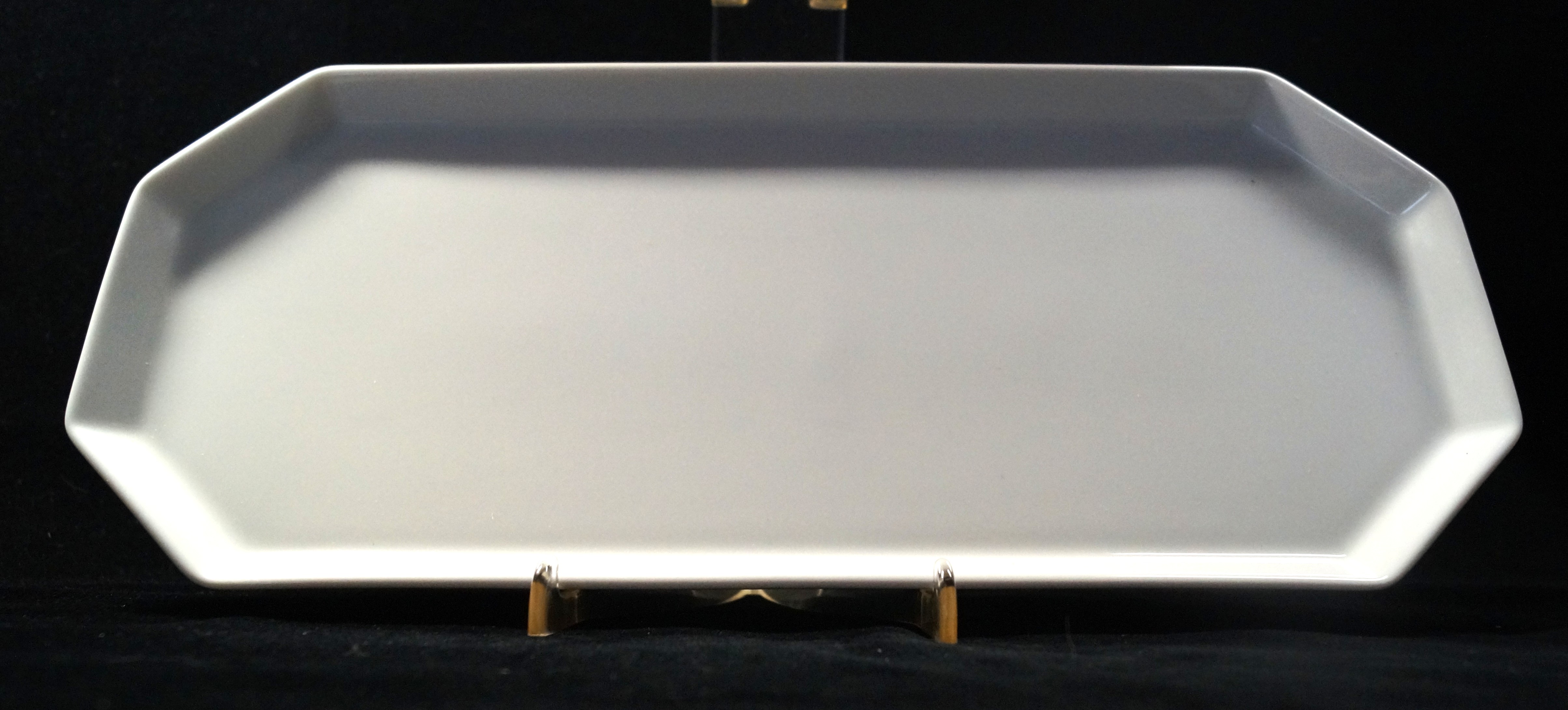 Rosenthal Polygon Weiss - Weiß: Königskuchenplatte 33 x 14,5 cm