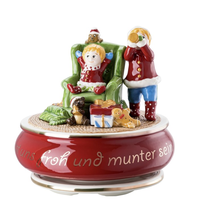 Hutschenreuther Sammelserie Weihnachtslieder - Lasst uns froh und munter sein: Spieluhr groß limitiert auf 999 Expl. Ø = 14 cm - Melodie : "Lasst uns froh und munter sein" Hutschenreuther Sammelserie Weihnachtslieder - Lasst uns froh und munter sein: Spieluhr groß limitiert auf 999 Expl. Ø = 14 cm - Melodie : "Lasst uns froh und munter sein"