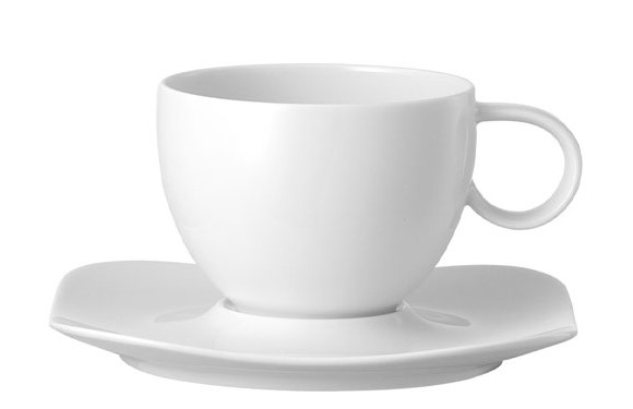 Rosenthal Free Spirit Weiss: Kombitasse 2-tlg. 0,29 ltr. UT = 15 cm quadratisch