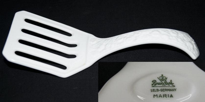 Rosenthal Maria Weiss: Spargel- Fischheber 22 cm