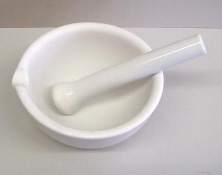 Thomas Trend Weiss: Mörser groß Ø = 11 cm mit Pistill lg = 13 cm