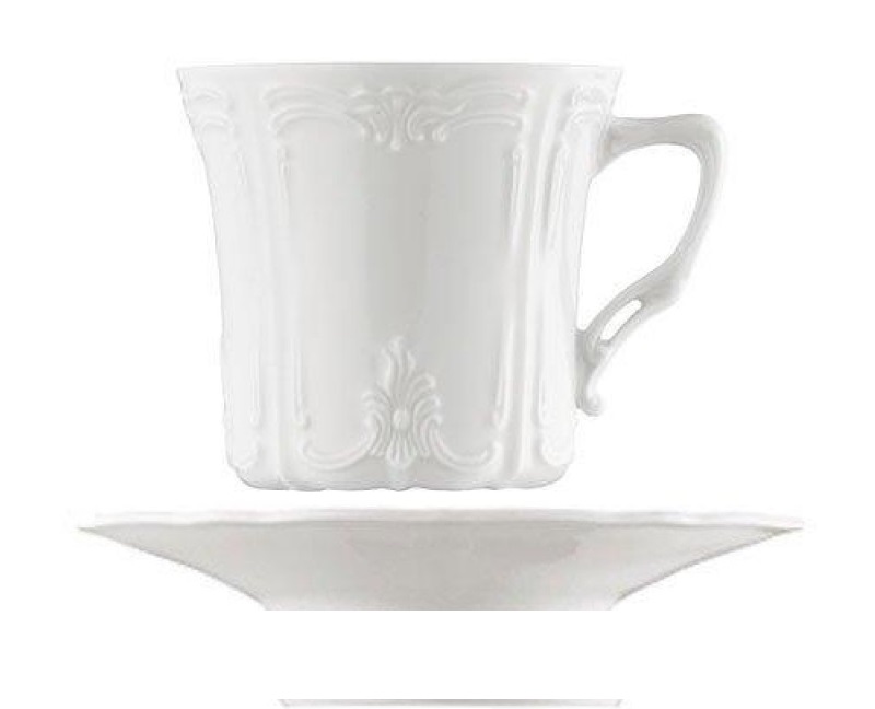 Hutschenreuther Baronesse Weiss: Espresso-Mokkatasse 2-tlg. 0,10 ltr. UT = 11,5 cm Hutschenreuther Baronesse Weiss: Espresso-Mokkatasse 2-tlg. 0,10 ltr. UT = 11,5 cm