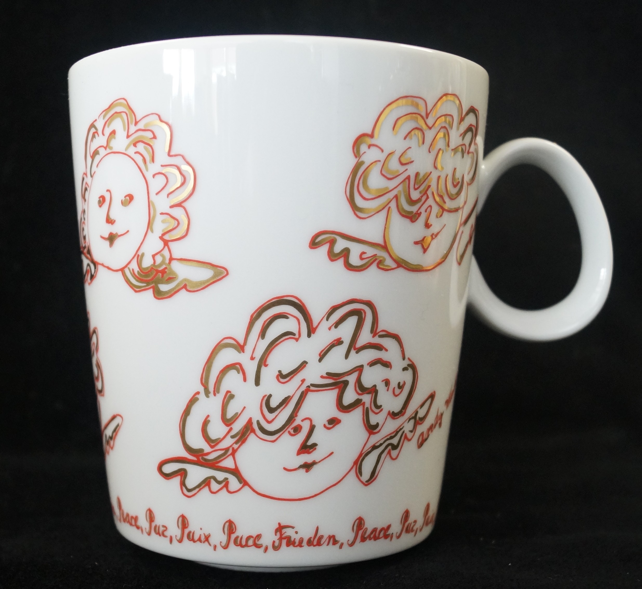 Rosenthal Andy Warhol Golden Angels: Becher mit Henkel Motiv 1